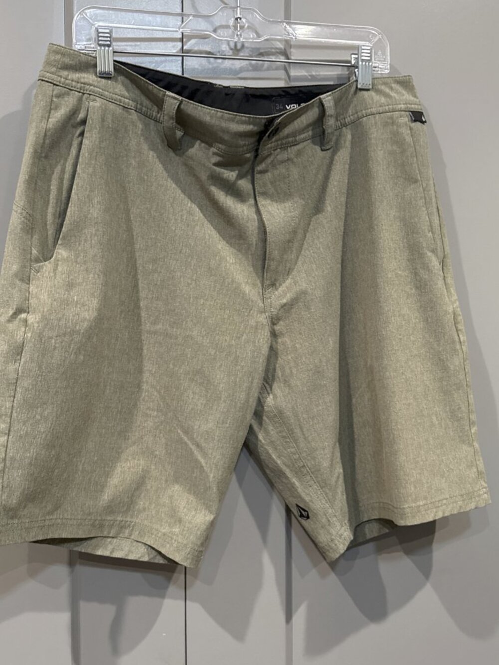 Volcom Frickin Cross Shred Static 20" Hybrid Shorts - Dark Khaki - 34